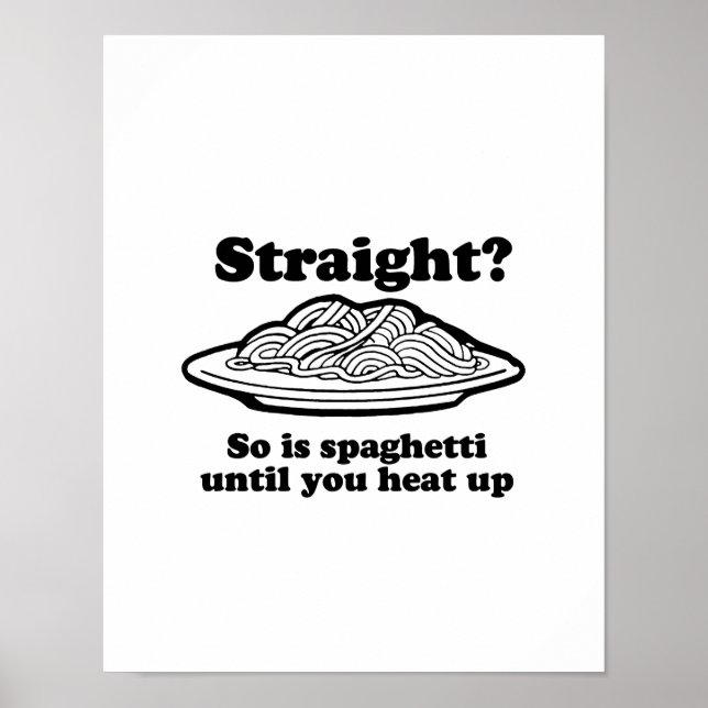 Spaghetti är Gay Poster (Framsidan)