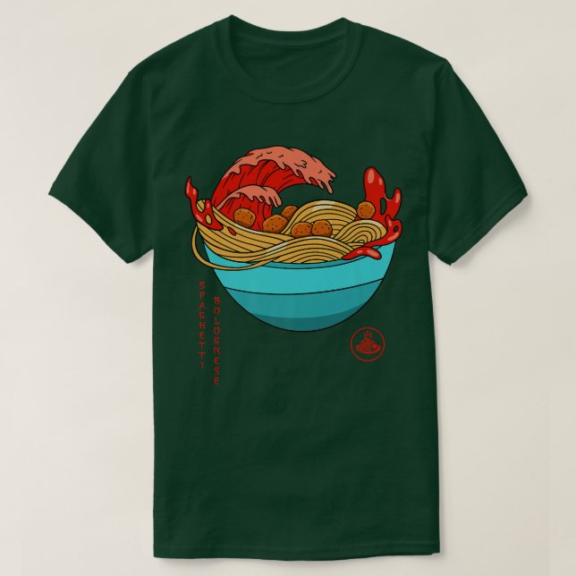 Spaghetti Bolognese - Italienska Noodles - Japansk T Shirt (Design framsida)