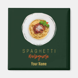Spaghetti bolognese pasta noodle gourmet chef magnet