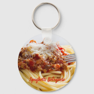 Spaghetti Bolognese Sauce Pasta med Parmesan Nyckelring