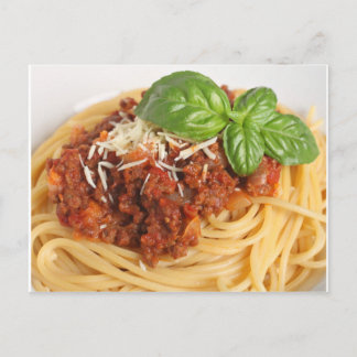 Spaghetti bolognese vykort