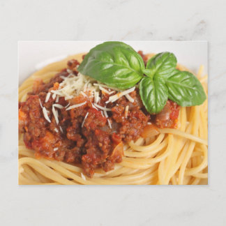 Spaghetti bolognese vykort
