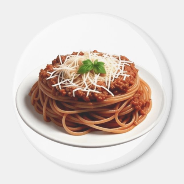 Spaghetti Bolognese with Cheese and Basil Lövs Magnet (Framsidan)