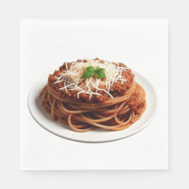 Spaghetti Bolognese with Cheese and Basil Lövs Pappersservett