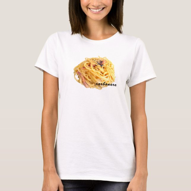 Spaghetti Carbonara Tee Shirt (Framsida)