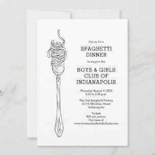 Spaghetti Dinner Fundraiser Inbjudningar