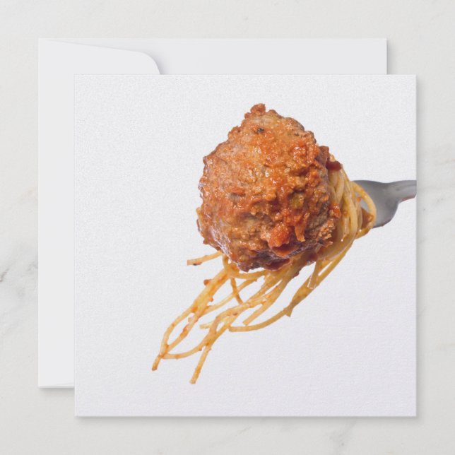 Spaghetti Dinner Inbjudningar (Framsida)