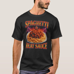 Spaghetti Favorite Food Funny Konstig 90s Spaghett T Shirt