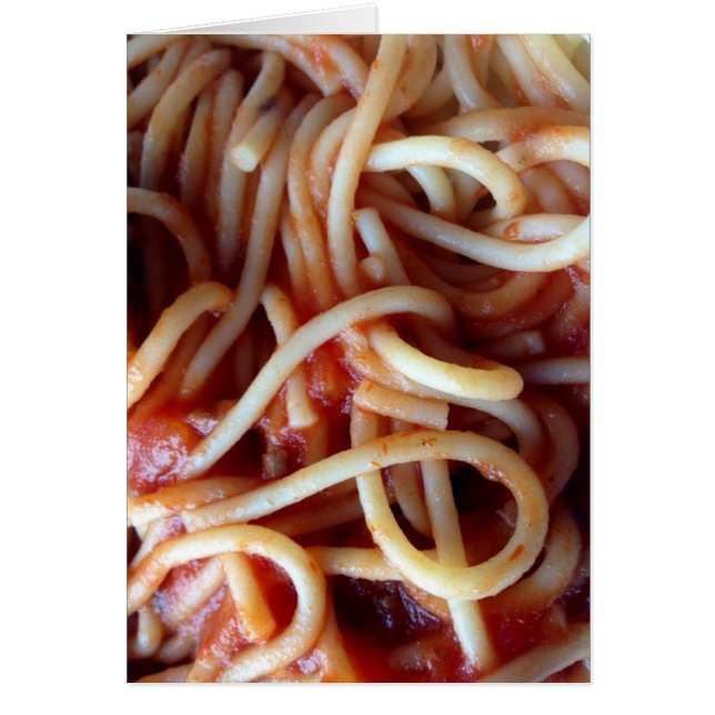 spaghetti hälsningskort (Framsidan)