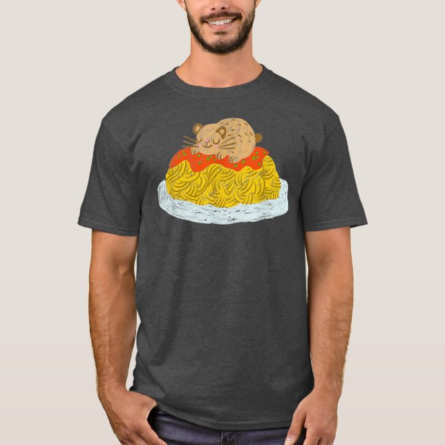 Spaghetti Hamster T Shirt (Framsida)