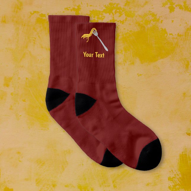 Spaghetti - Italienskt tema pasta - roligt anpassn Strumpor (Skapare uppladdad)