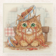 Spaghetti Kitty, Orange, Glasunderlägg