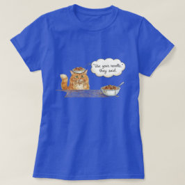 Spaghetti Kitty, Orange, T-Shirt