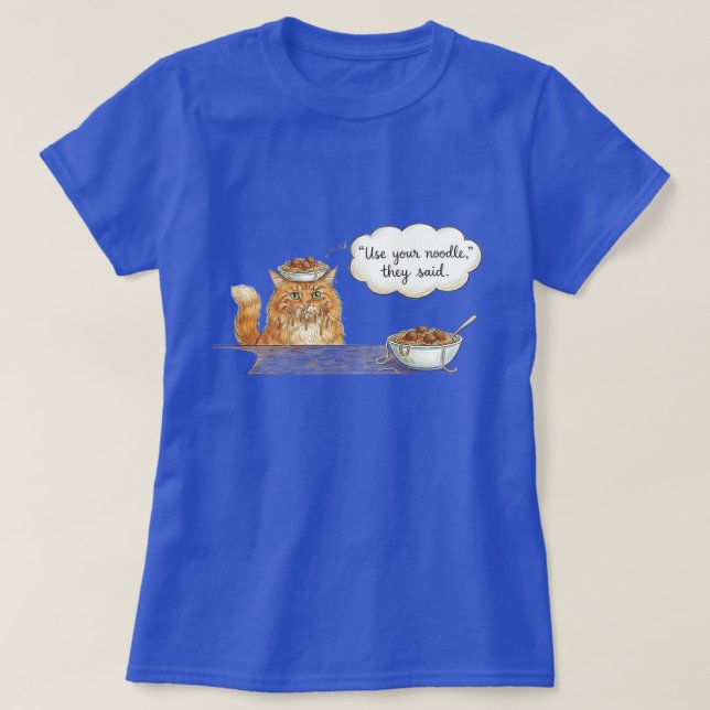 Spaghetti Kitty, Orange, T-Shirt (Design framsida)
