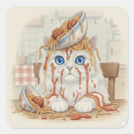 Spaghetti Kitty, Vit, Klistermärken