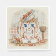 Spaghetti Kitty, Vit, Servetter