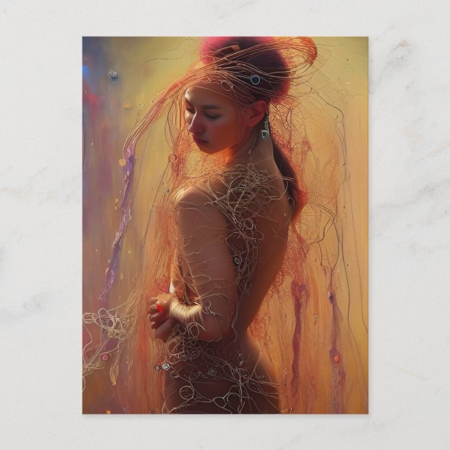 Spaghetti Klädd Modell vykort (Framsida)