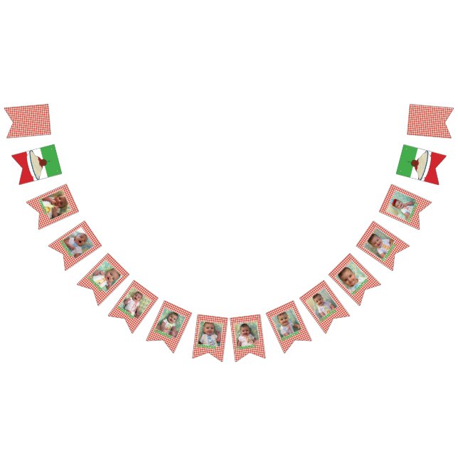 Spaghetti & Meatball Monthly Milestone Banner Vimplar (Alla)