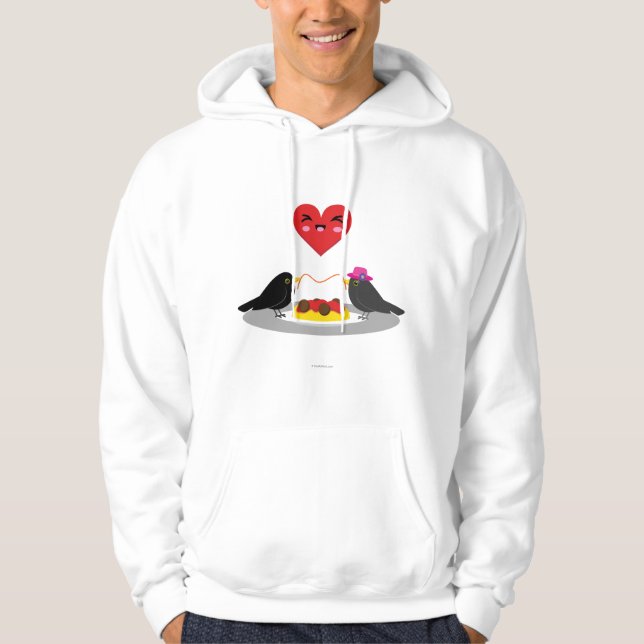 Spaghetti Meatbollar Romantic Date Hoodie (Framsida)