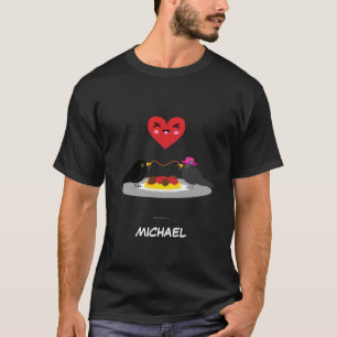 Spaghetti Meatbollar Romantic Date Lägg till dit T Shirt