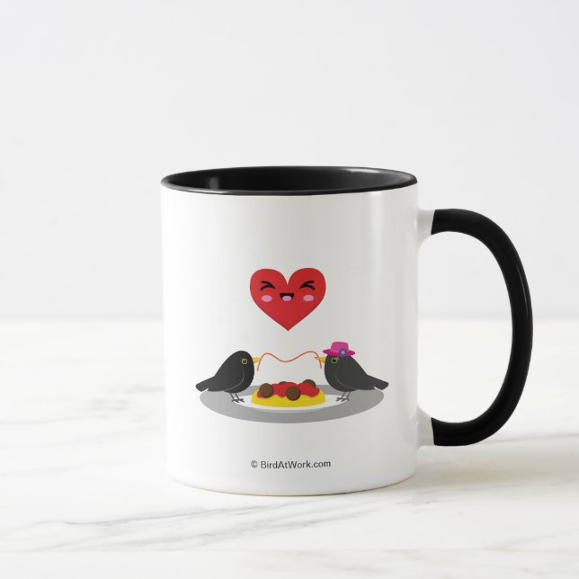 Spaghetti Meatbollar Romantic Date Mugg (Höger)