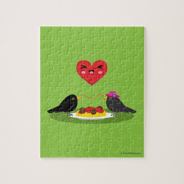 Spaghetti Meatbollar Romantic Date Pussel (Vertikal)