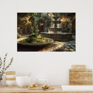 Spaghetti med Broccoli Rabe Poster