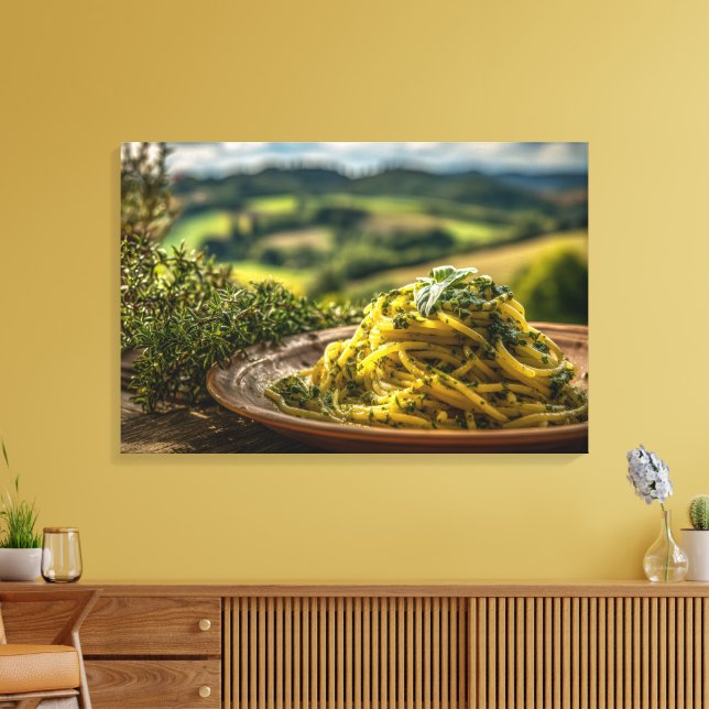 Spaghetti med färska Örter Canvastryck (Insitu (Vardagsrum))