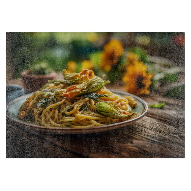 Spaghetti med Zucchini Blommars (Framsidan)