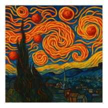 Spaghetti Natt - Poster på fyrkantiga