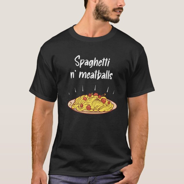Spaghetti och köttbollar, spaghetti och köttbollar t shirt (Framsida)