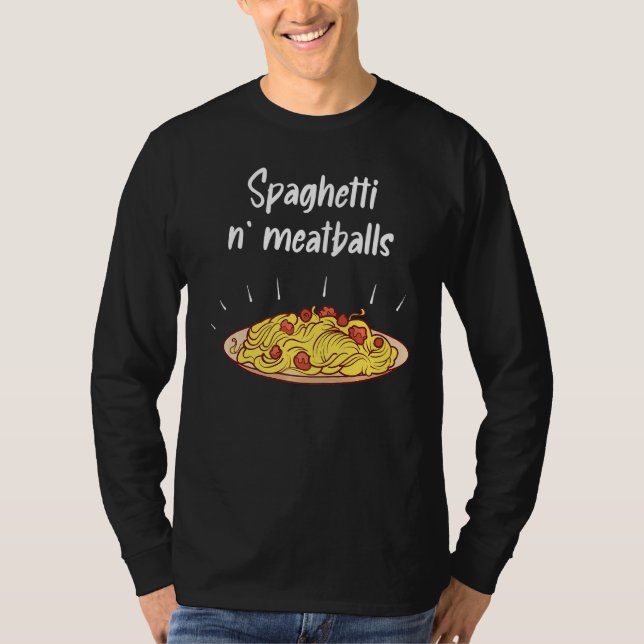 Spaghetti och köttbollar, spaghetti och köttbollar t shirt (Framsida)