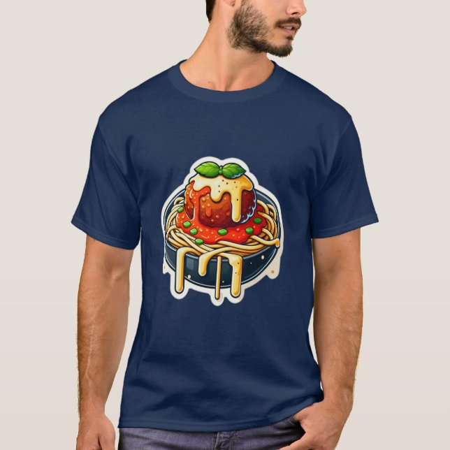 SPAGHETTI OCH MEATBALLS 3 T SHIRT (Framsida)
