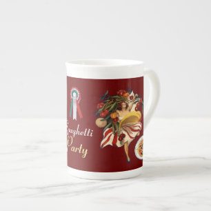 SPAGHETTI PARTY DANCE, ITALIENSKA KITCHEN OCH TOMA BENPORSLIN MUGG