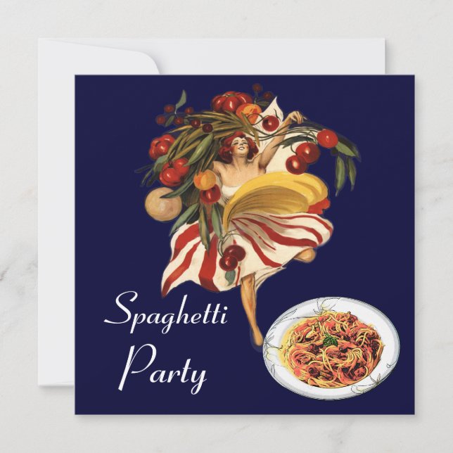 SPAGHETTI PARTY DANCE, ITALIENSKA KITCHEN OCH TOMA INBJUDNINGAR (Framsida)