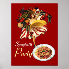 SPAGHETTI PARTY DANCE, ITALIENSKA KITCHEN OCH TOMA POSTER