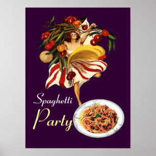 SPAGHETTI PARTY DANCE, ITALIENSKA KITCHEN OCH TOMA POSTER