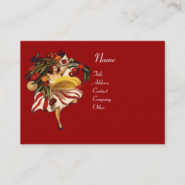 SPAGHETTI PARTY DANCE, ITALIENSKA KITCHEN OCH TOMA VISITKORT (Framsida)