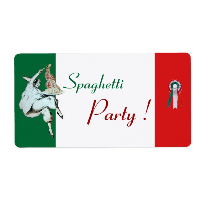 SPAGHETTI PARTY ITALIAN KITCHEN, RESTAURANT grönt Fraktsedel (Framsidan)