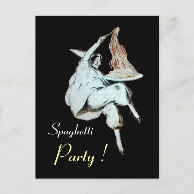 SPAGHETTI PARTY ITALIAN KITCHEN, RESTAURANT Recipe Inbjudan Vykort (Framsida)