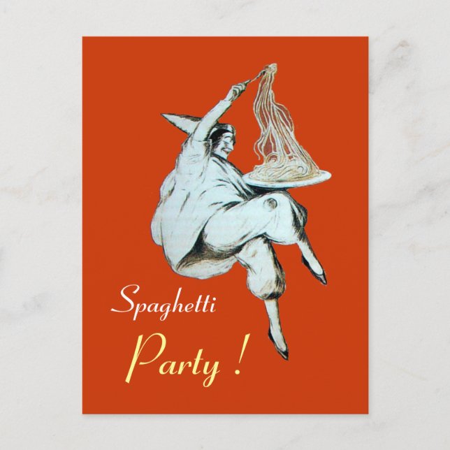 SPAGHETTI PARTY ITALIAN KITCHEN, RESTAURANT Recipe Vykort (Framsida)