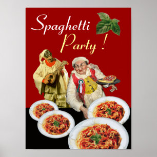 SPAGHETTI PARTY,Italienskt köks- och köksverk,Chef Poster