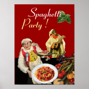 SPAGHETTI PARTY,Italienskt köks- och köksverk,Chef Poster