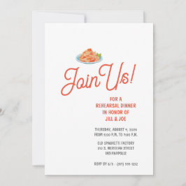 Spaghetti Rehearsal Dinner-inbjudan Inbjudningar