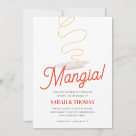 Spaghetti Rehearsal Dinner Inbjudningar