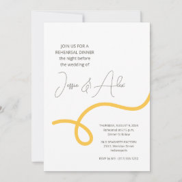 Spaghetti Rehearsal Middag Inbjudningar