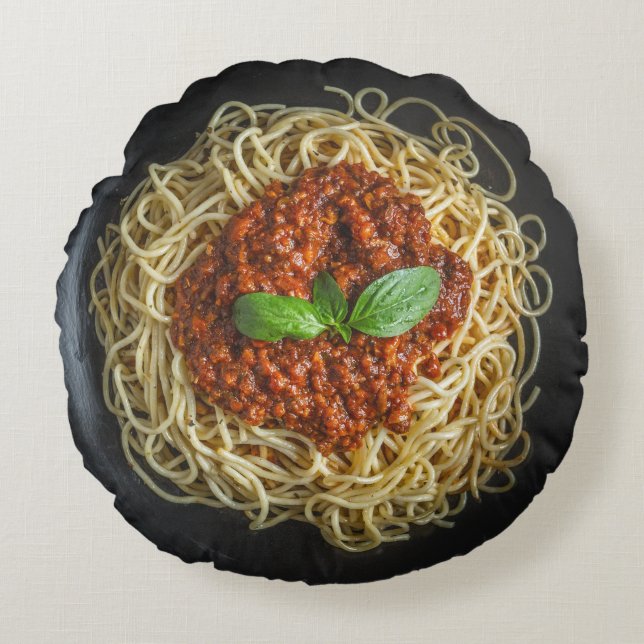 Spaghetti Rund Kudde (Framsidan)