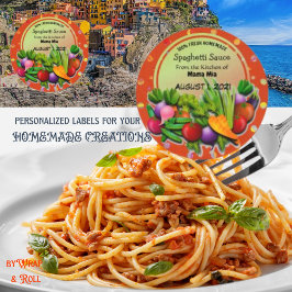 Spaghetti Sauce Anpassade Classic Round Sticker Runt Klistermärke