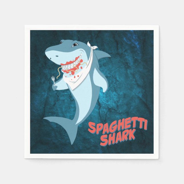 Spaghetti Shark Pappersservett (Framsidan)