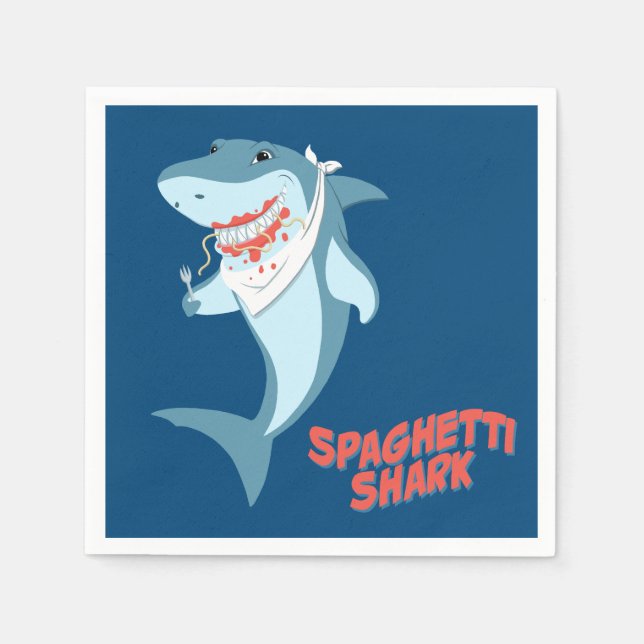 Spaghetti Shark Pappersservett (Framsidan)